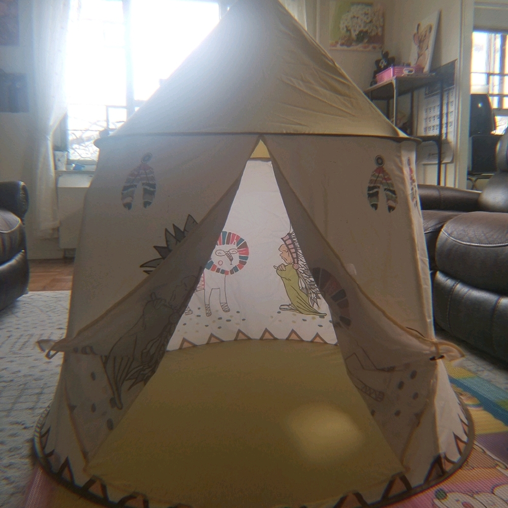 Portable Native American Style Kids Play Tent